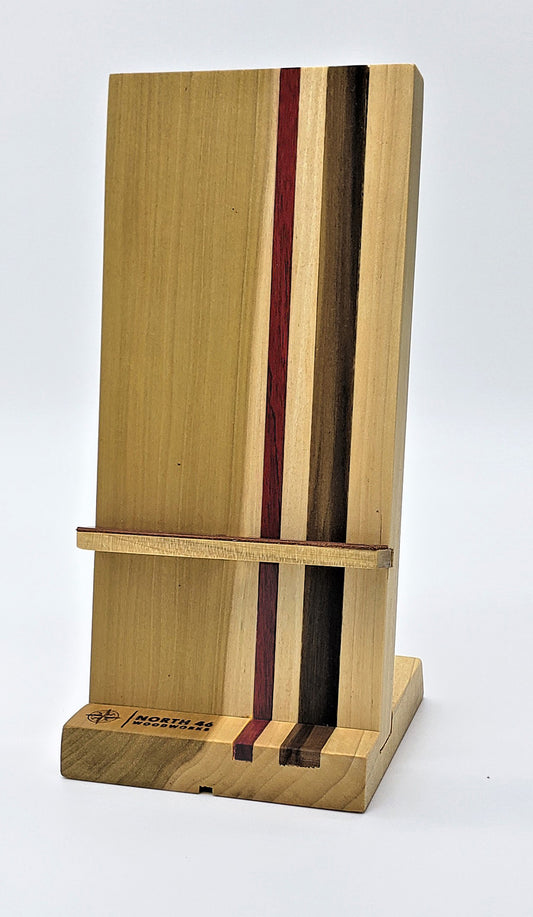 Poplar/Wood Inlay Phone Stand