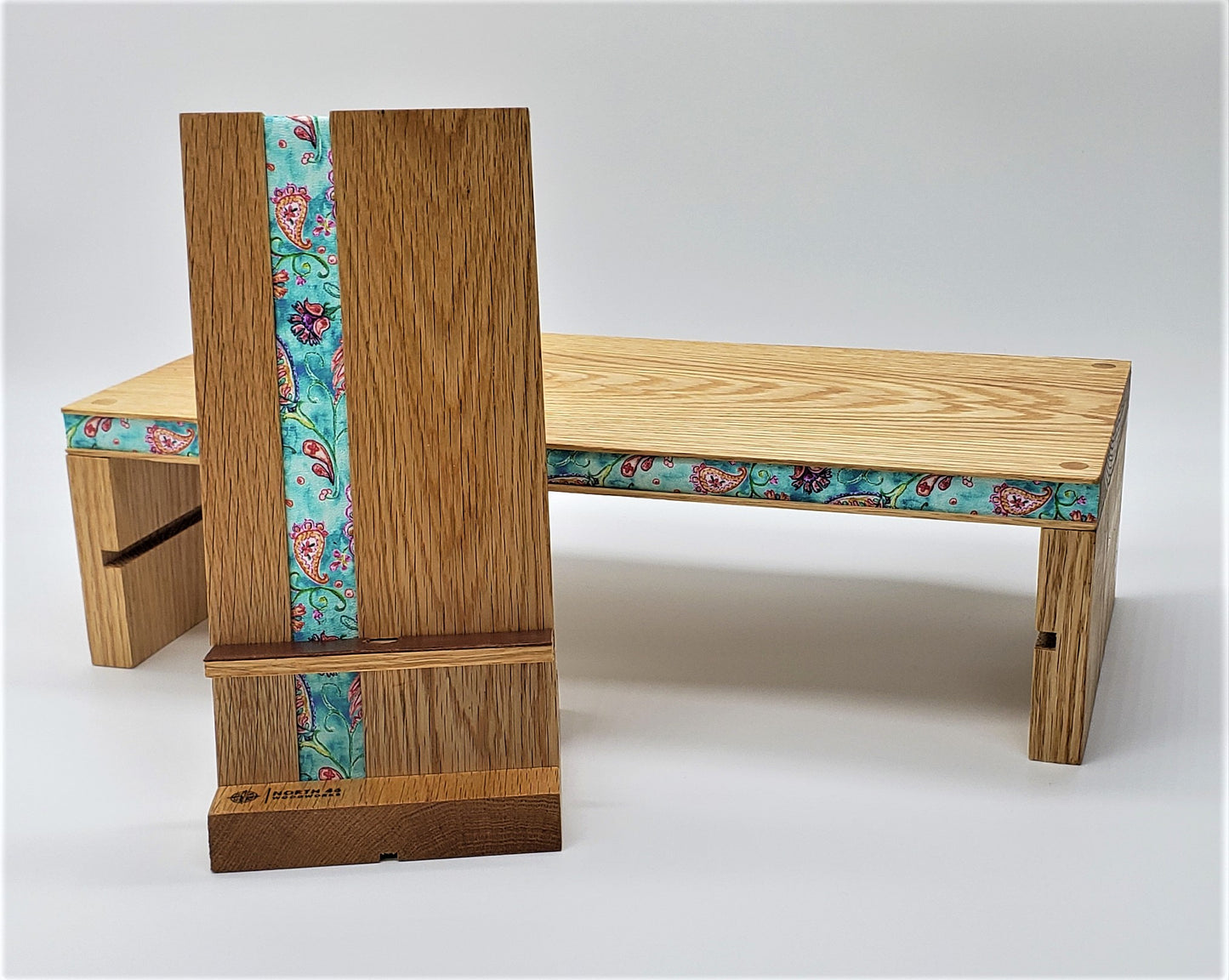 Aqua Floral Monitor Stand